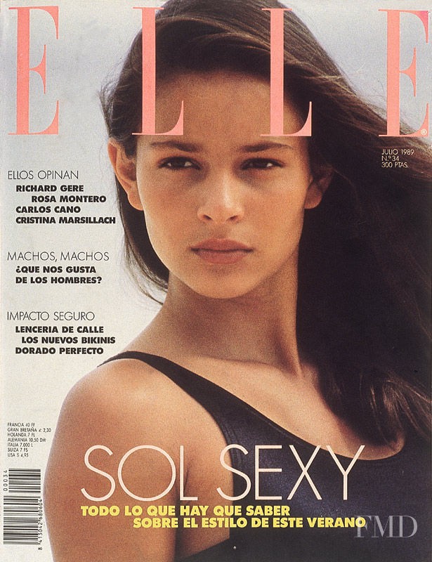 Cover of Elle Spain with Maria Luisa Mosquera, July 1989 (ID:13323) Magazin...