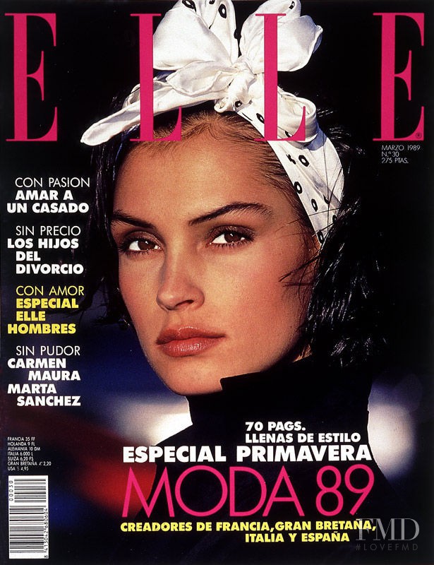 Cover of Elle Spain with Famke Janssen, March 1989 (ID:13325 ...