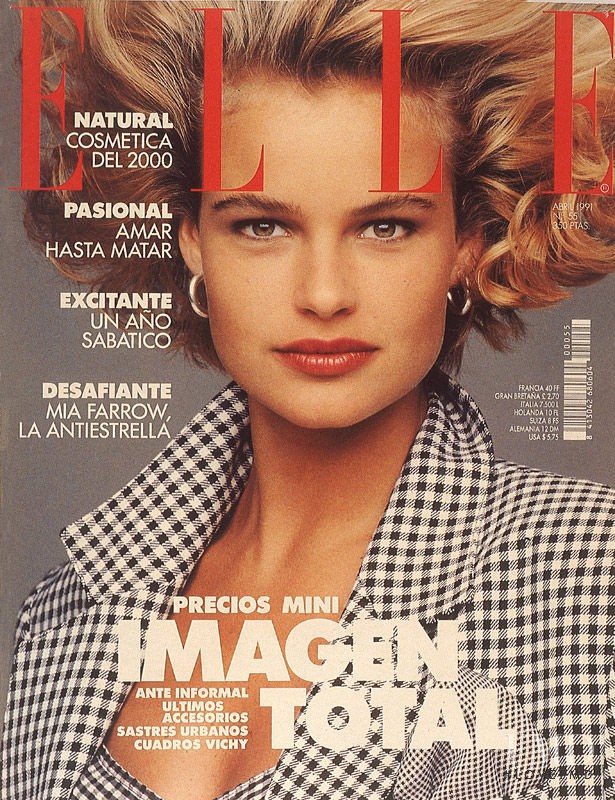 Wendy Veldhuis featured on the Elle Spain cover from April 1991