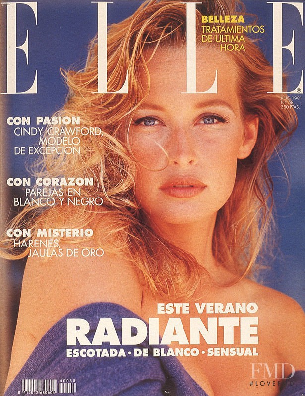 Cover of Elle Spain with Estelle Hallyday (Lefebure), July 1991 (ID ...