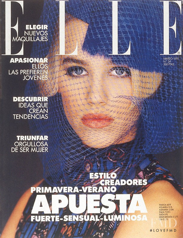 Emma Sjoberg featured on the Elle Spain cover from March 1991