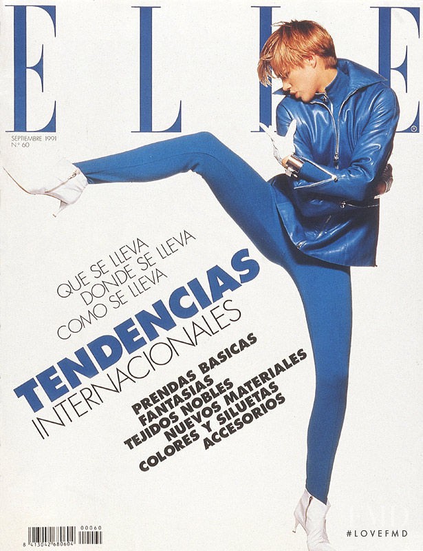 Emma Sjoberg featured on the Elle Spain cover from September 1991