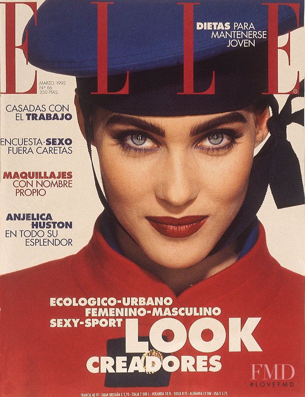 Mitzi Martin featured on the Elle Spain cover from March 1992