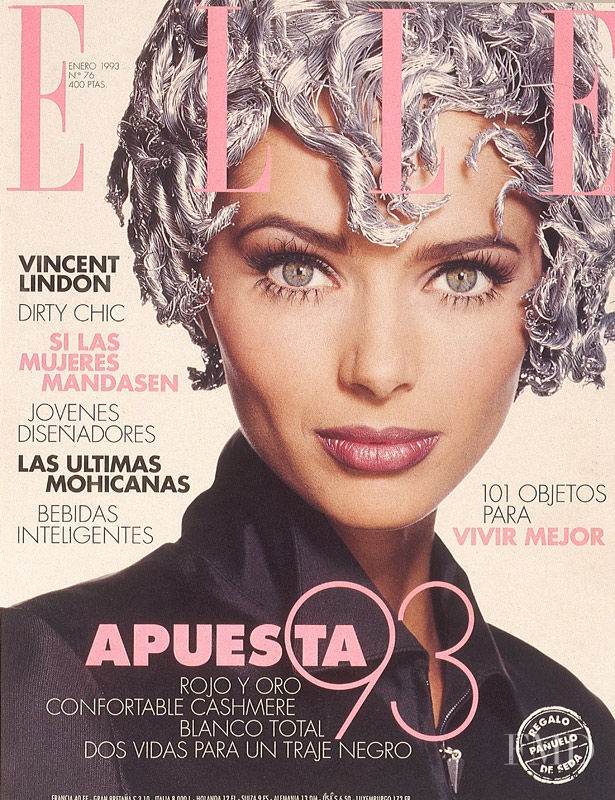 Heather Stewart-Whyte featured on the Elle Spain cover from January 1993