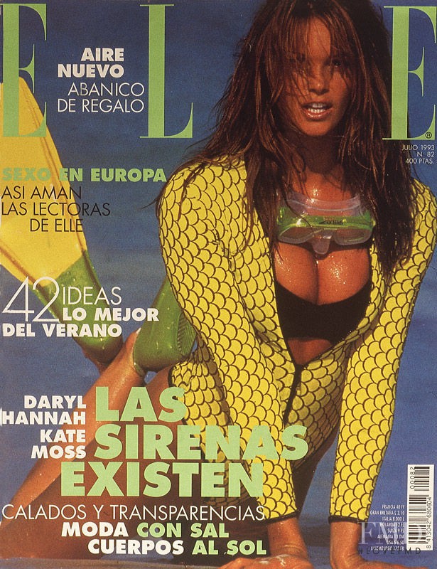 Elle Macpherson featured on the Elle Spain cover from July 1993