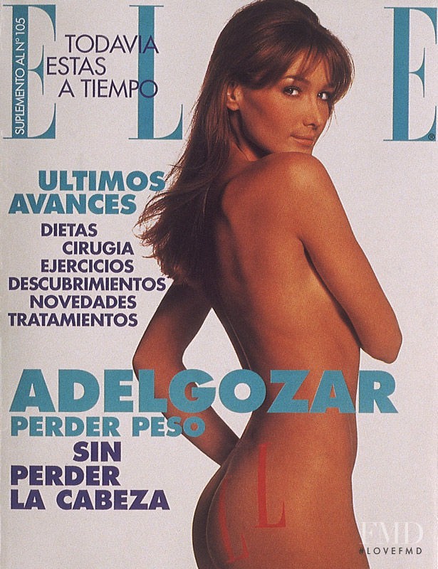 Carla Bruni featured on the Elle Spain cover from June 1995