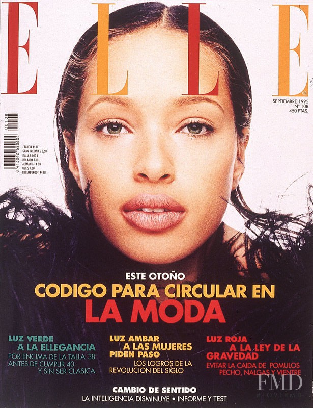 Brandi Quiñones featured on the Elle Spain cover from September 1995