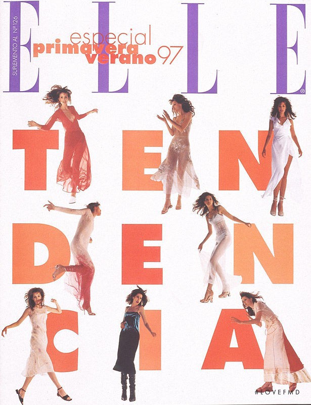 Elsa Benitez featured on the Elle Spain cover from March 1997
