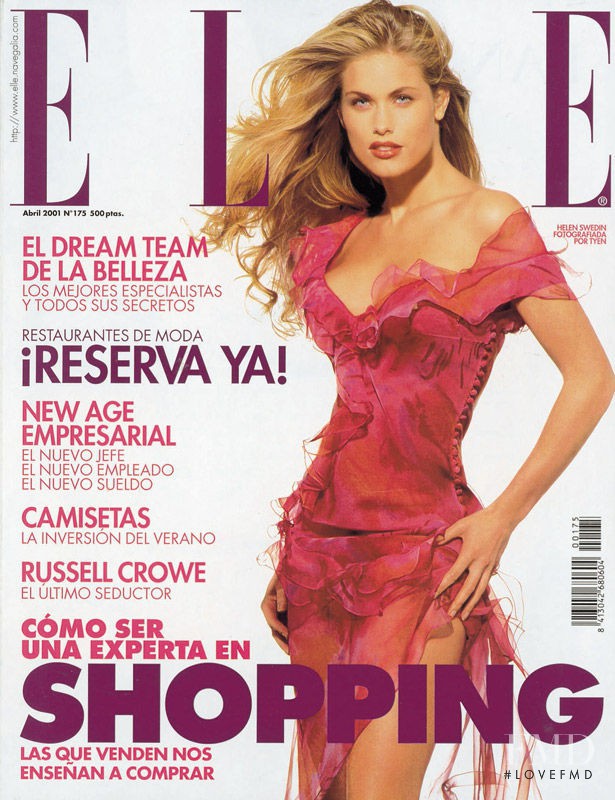 Helen Swedin featured on the Elle Spain cover from April 2001