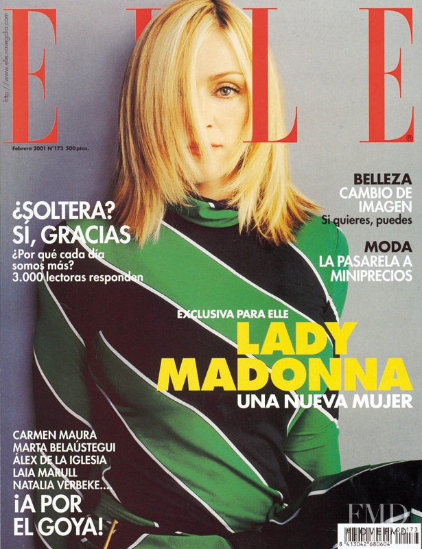 Madonna featured on the Elle Spain cover from February 2001