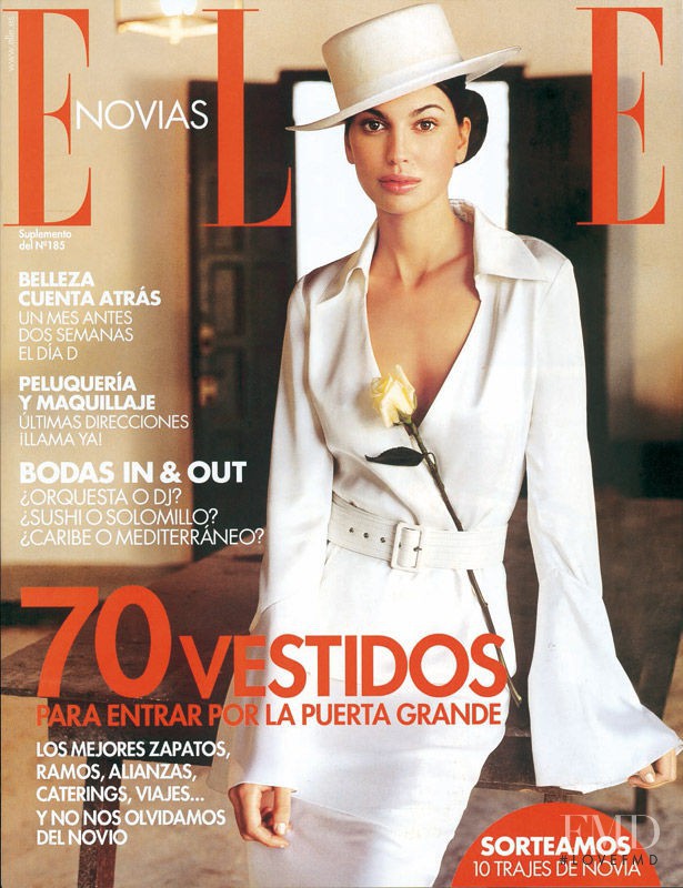 Davinia Pelegri featured on the Elle Spain cover from February 2002