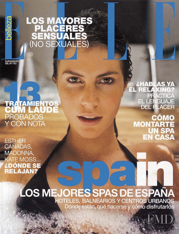 Jazmín Alcorta featured on the Elle Spain cover from October 2002
