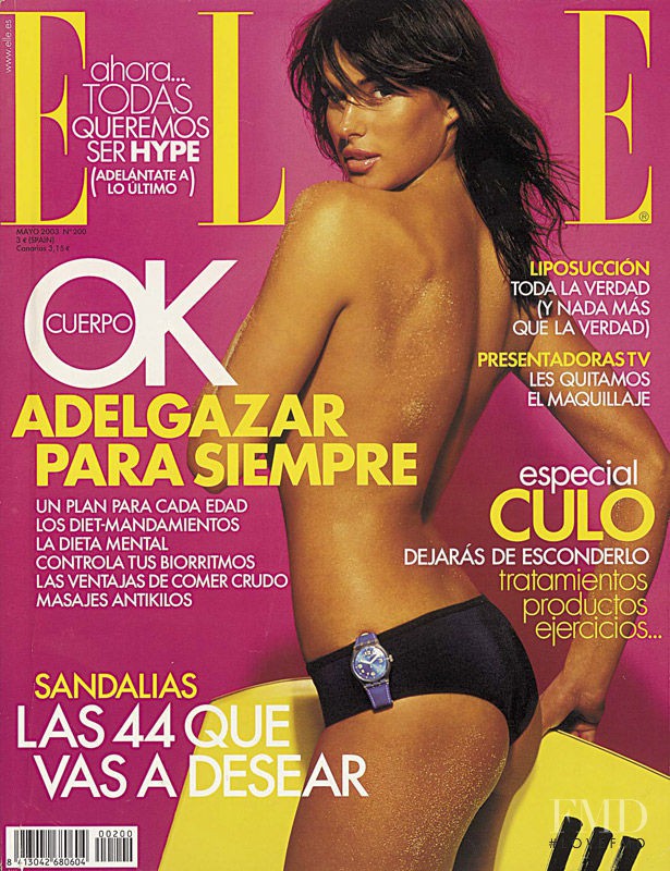 Diana Kovalchuk featured on the Elle Spain cover from May 2003