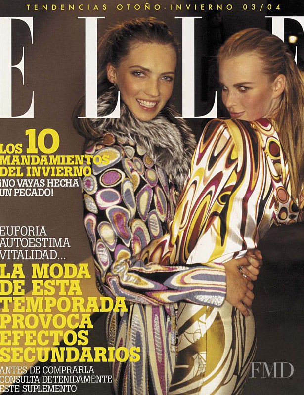 Tetyana Brazhnyk, Anne Vyalitsyna featured on the Elle Spain cover from September 2003