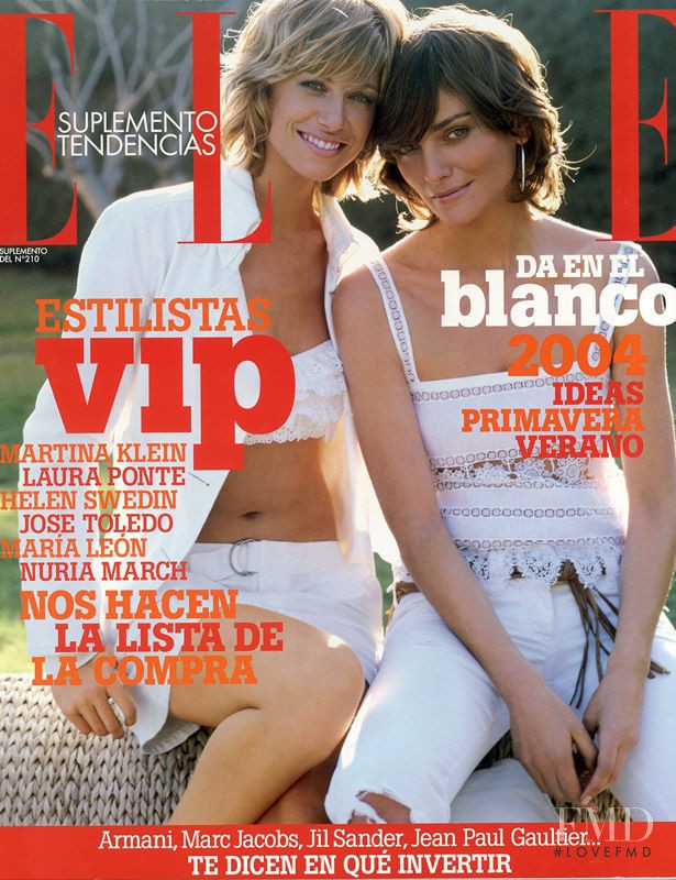 Laura Ponte, Martina Klein featured on the Elle Spain cover from March 2004