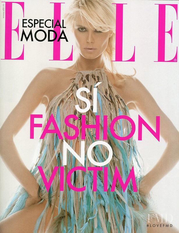 Heidi Klum featured on the Elle Spain cover from March 2004
