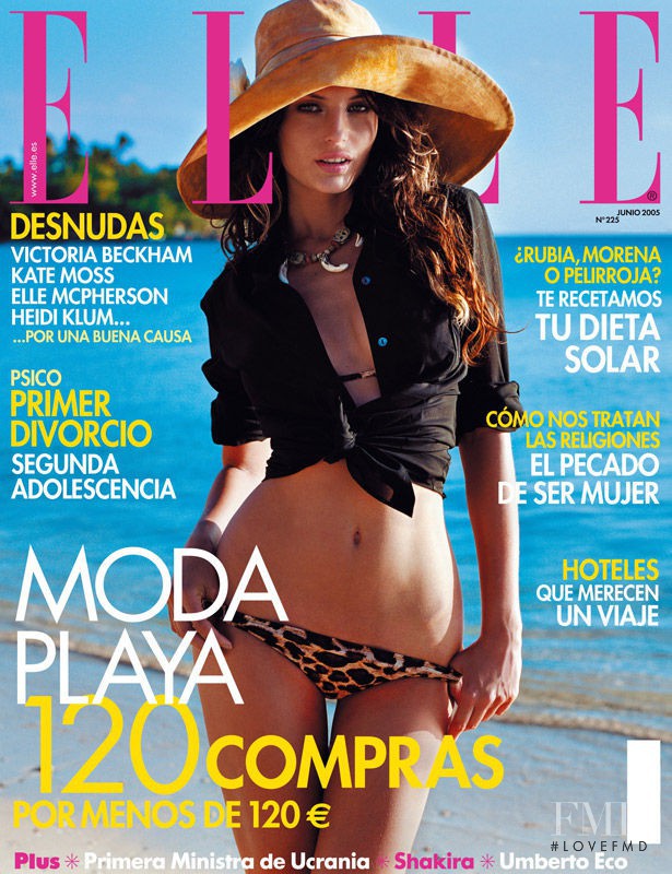 Reka Ebergenyi featured on the Elle Spain cover from June 2005