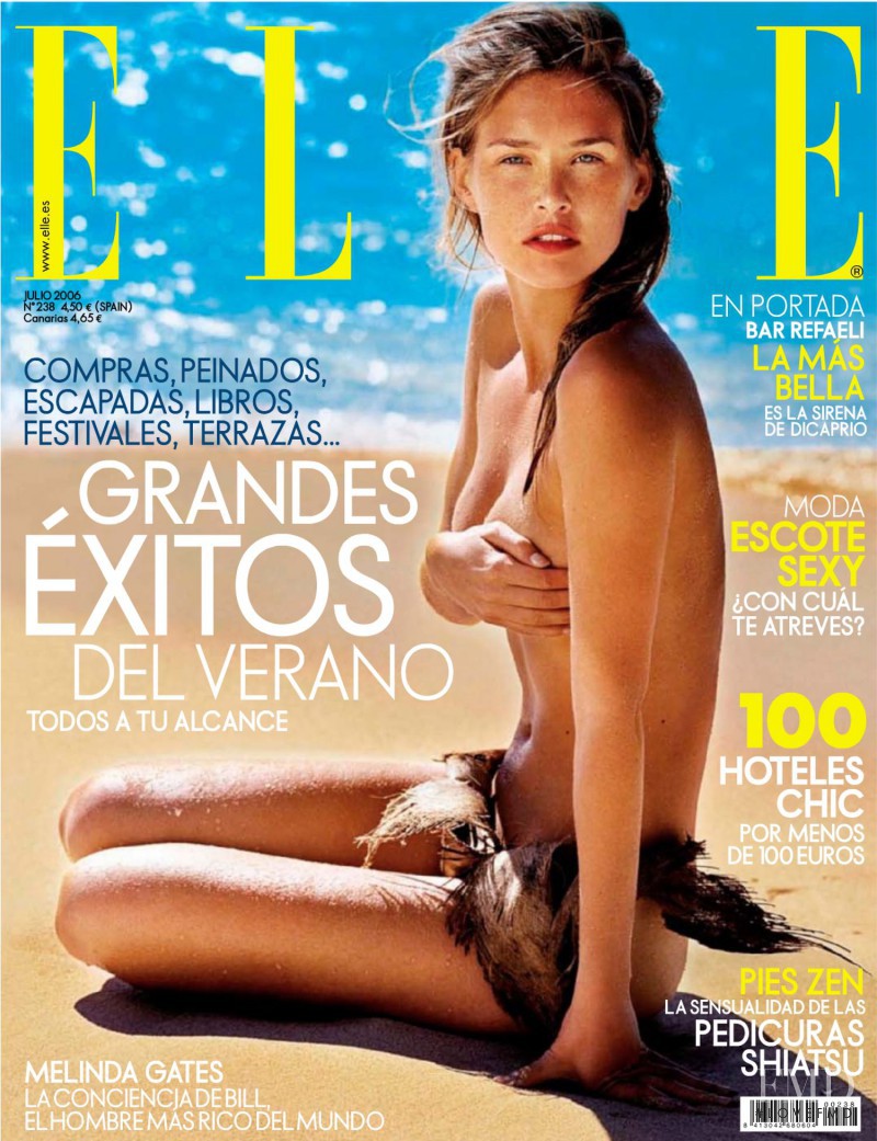 Bar Refaeli featured on the Elle Spain cover from July 2006