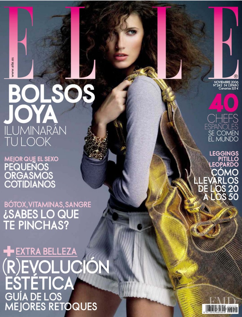 Michelle Alves featured on the Elle Spain cover from November 2006