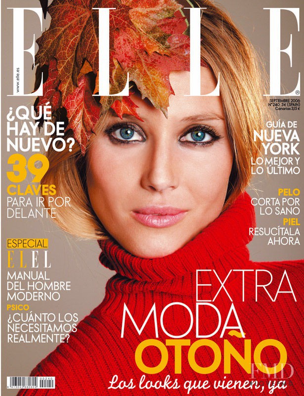 Vanesa Lorenzo featured on the Elle Spain cover from September 2006