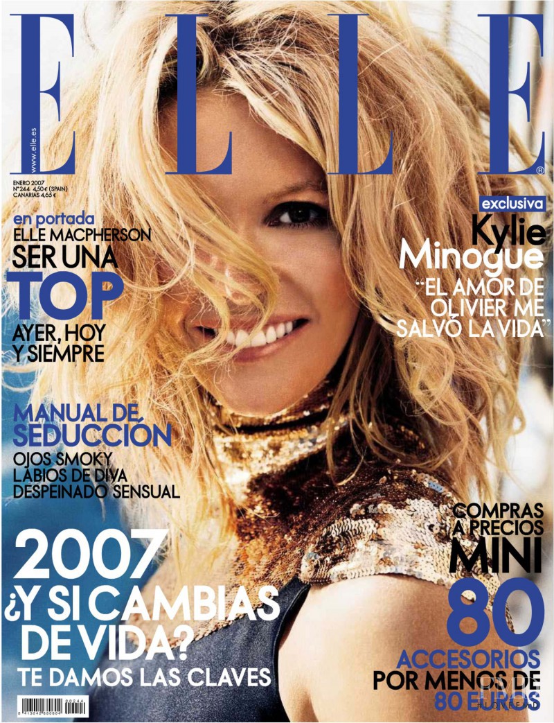 Elle Macpherson featured on the Elle Spain cover from January 2007