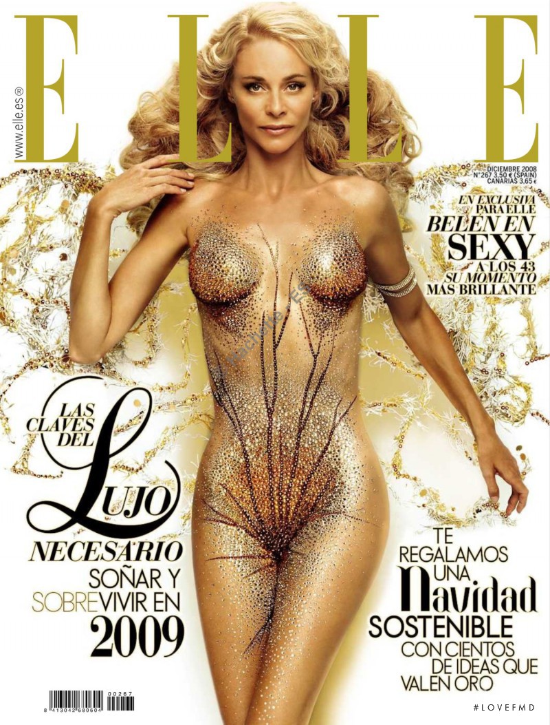 Cover of Elle Spain with Belén Rueda, December 2008 (ID:2788) Magazines The...