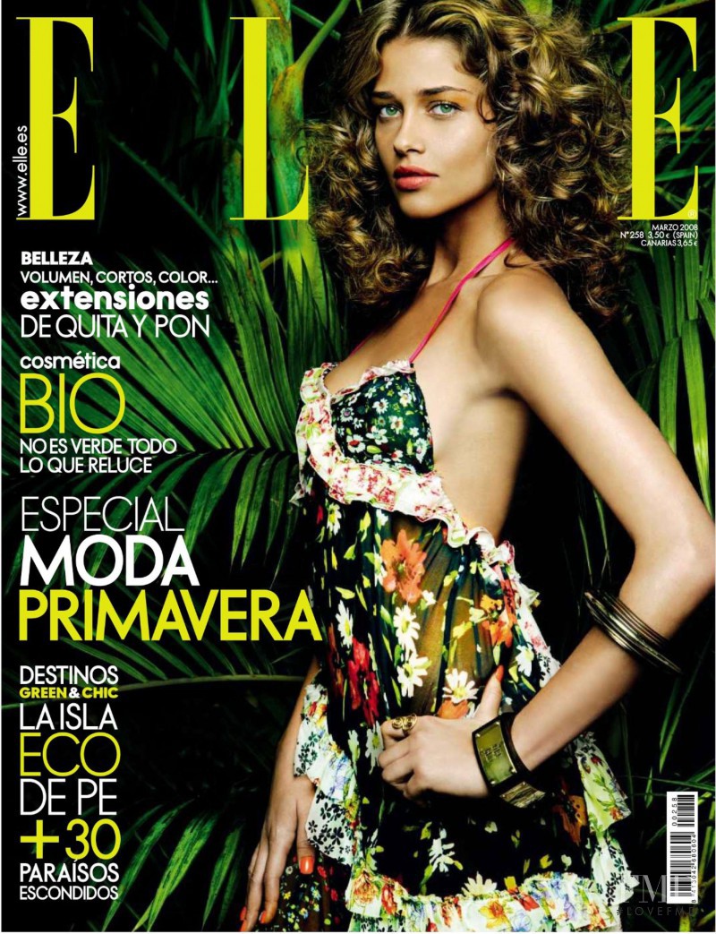 Ana Beatriz Barros featured on the Elle Spain cover from March 2008
