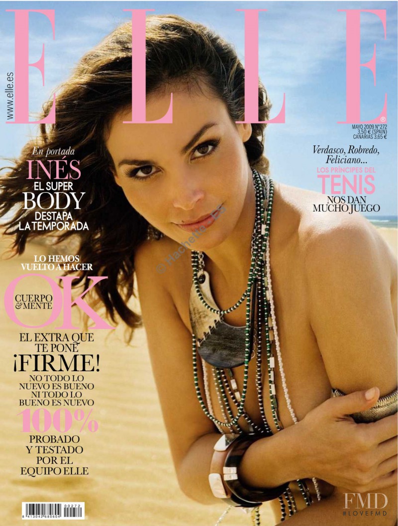 Ines Sastre featured on the Elle Spain cover from May 2009