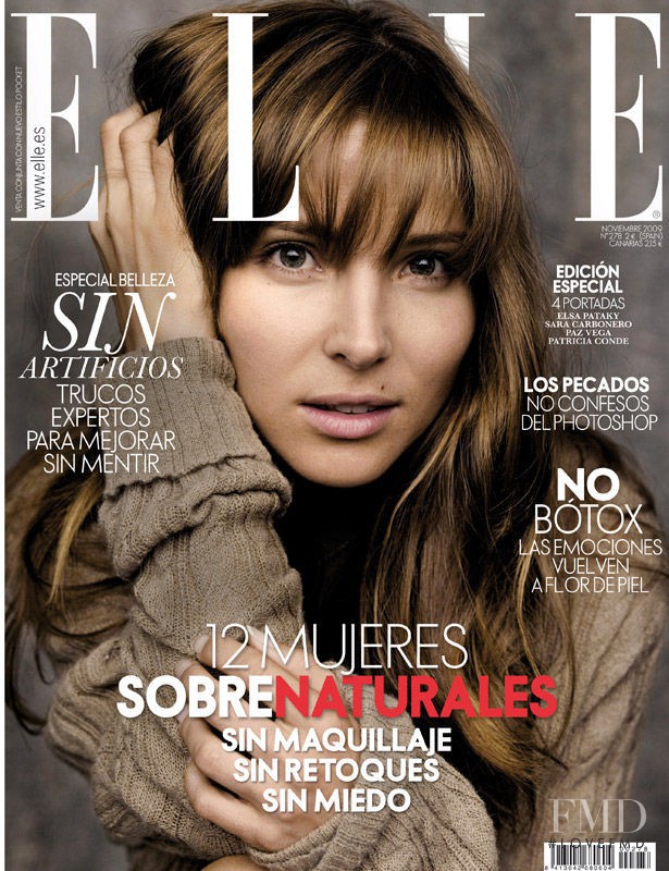 Elsa Pataky featured on the Elle Spain cover from November 2009