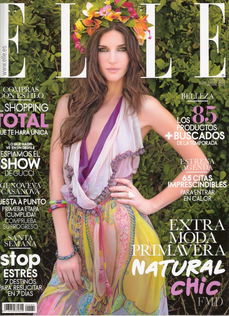 Diana Dondoe featured on the Elle Spain cover from March 2010