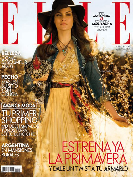 Missy Rayder featured on the Elle Spain cover from February 2011