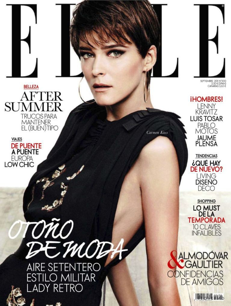 Carmen Kass featured on the Elle Spain cover from September 2011