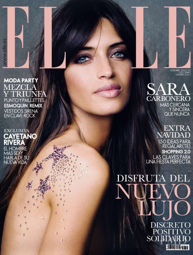 Sara Carbonero featured on the Elle Spain cover from December 2012