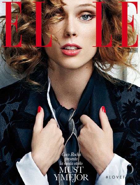 Coco Rocha featured on the Elle Spain cover from September 2012