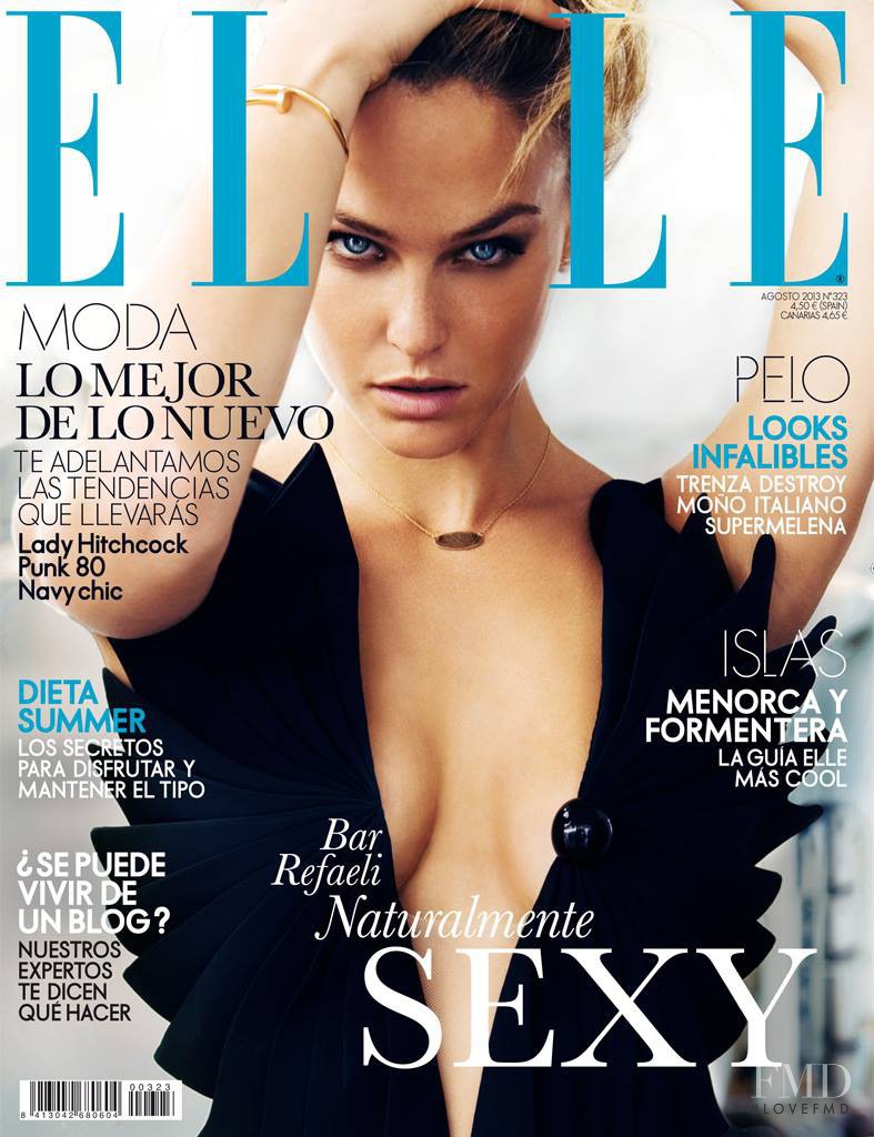Bar Refaeli featured on the Elle Spain cover from August 2013