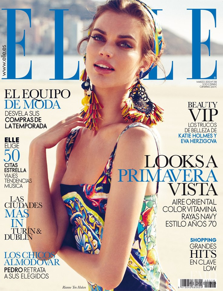 Rianne ten Haken featured on the Elle Spain cover from March 2013