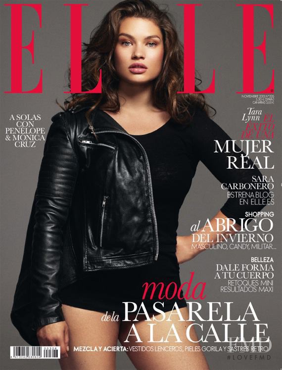 Tara Lynn featured on the Elle Spain cover from November 2013