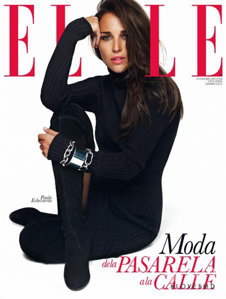 Paula Echevarría featured on the Elle Spain cover from November 2013