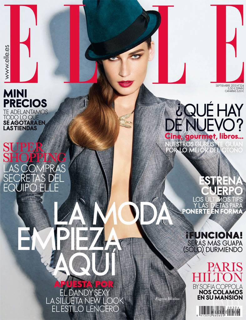 Eugenia Volodina featured on the Elle Spain cover from September 2013