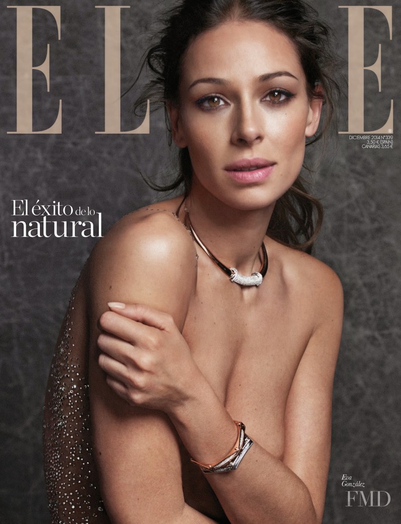 Eva Gonzalez featured on the Elle Spain cover from December 2014