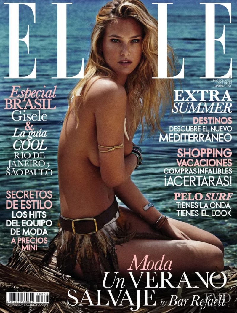 Bar Refaeli featured on the Elle Spain cover from June 2014