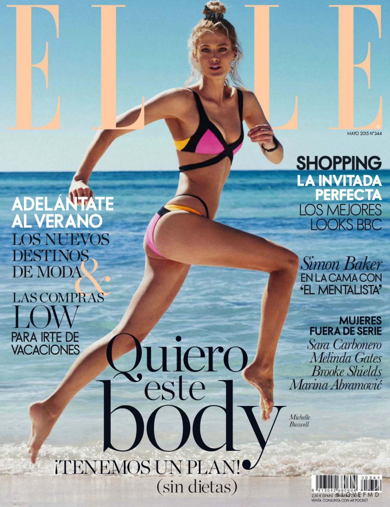 Michelle Buswell featured on the Elle Spain cover from May 2015
