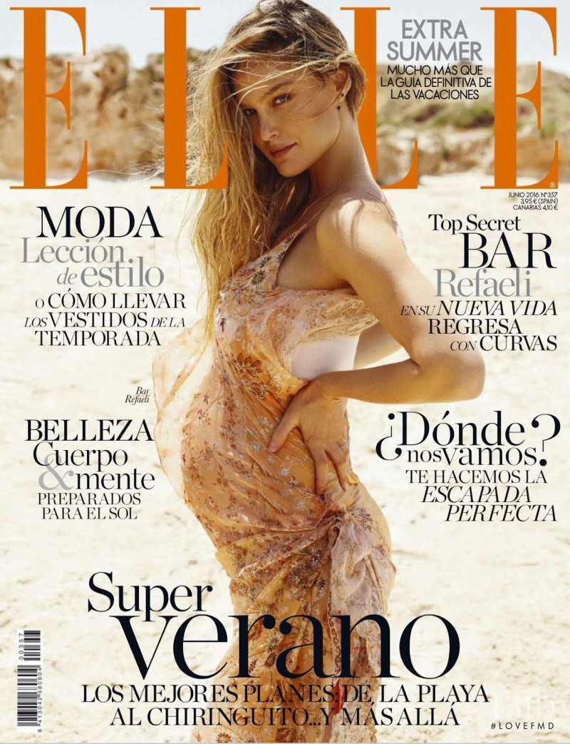 Bar Refaeli featured on the Elle Spain cover from June 2016