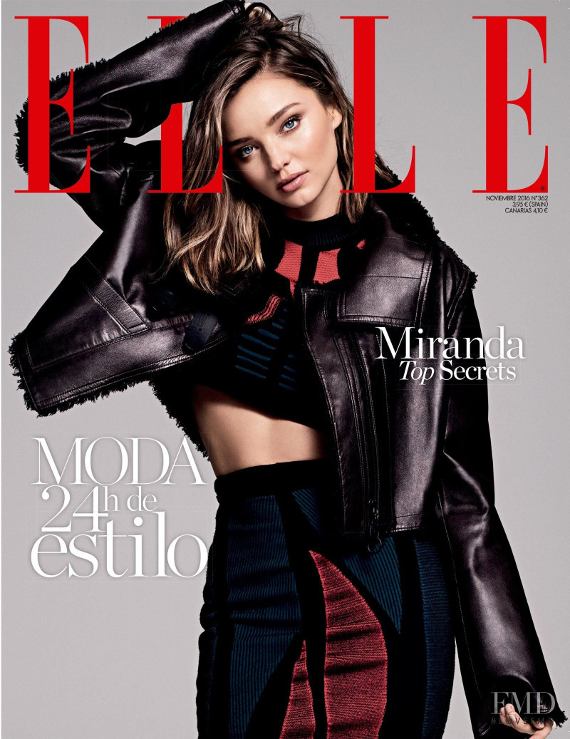 Miranda Kerr featured on the Elle Spain cover from November 2016