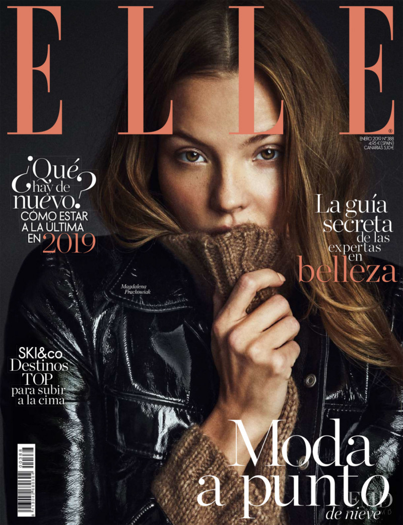 Magdalena Frackowiak featured on the Elle Spain cover from January 2019