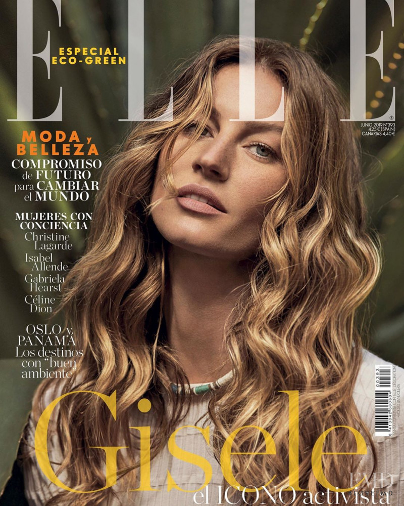 Gisele Bundchen featured on the Elle Spain cover from June 2019