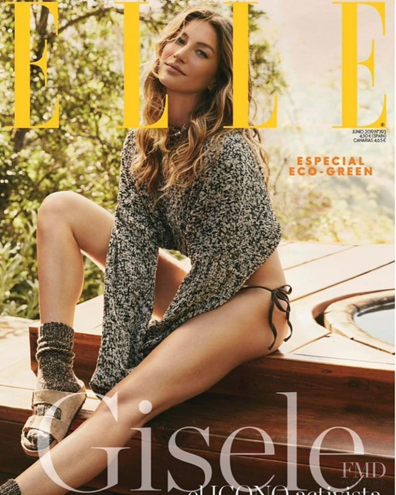 Gisele Bundchen featured on the Elle Spain cover from June 2019