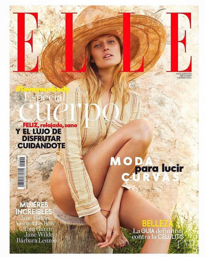 Toni Garrn featured on the Elle Spain cover from May 2019