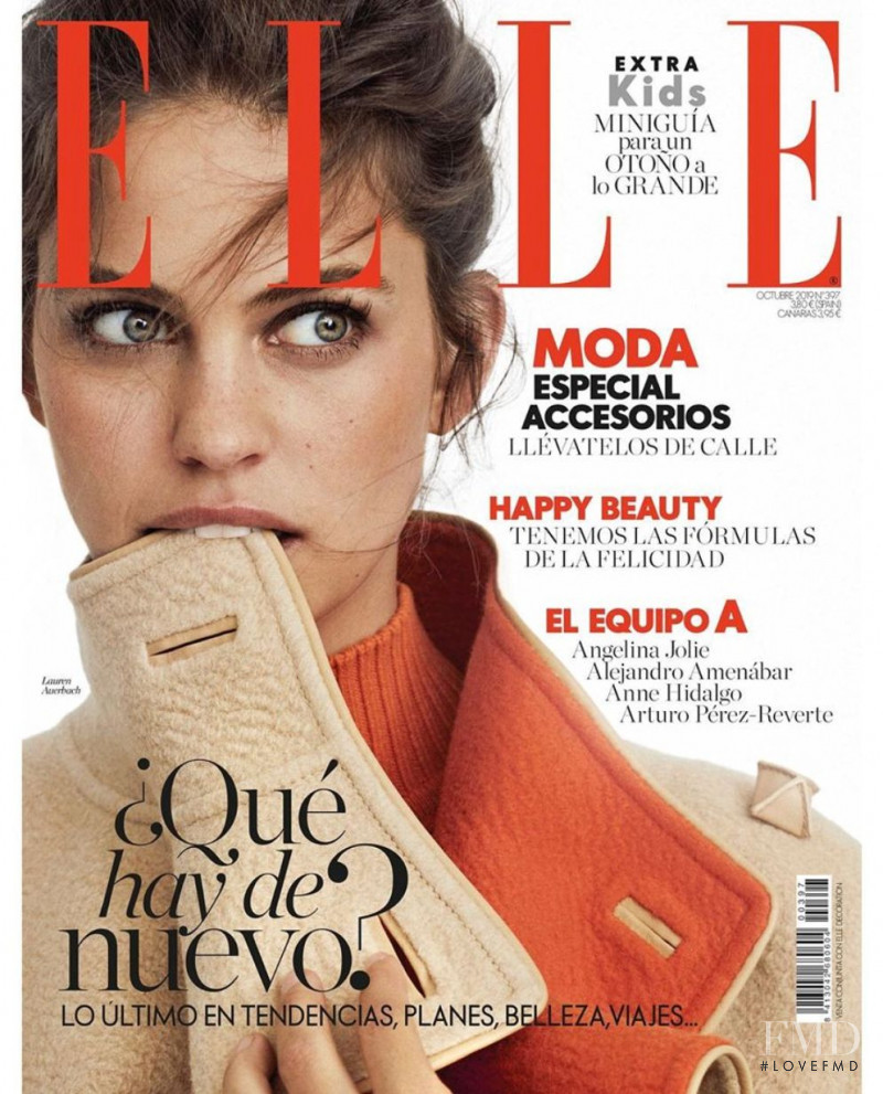 Lauren Auerbach featured on the Elle Spain cover from October 2019