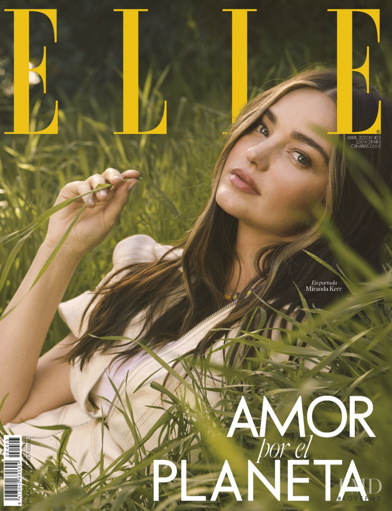 Miranda Kerr featured on the Elle Spain cover from April 2020